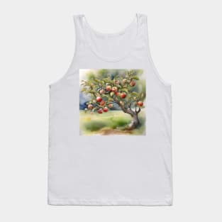 Apple Tree Day - January 6 - Watercolor & Pen Tank Top